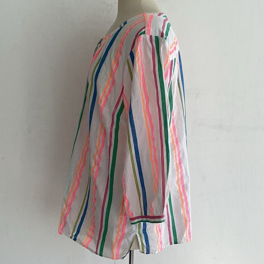 Talbots Plus Soft Lightweight Cotton Sherbet Stri… - image 6